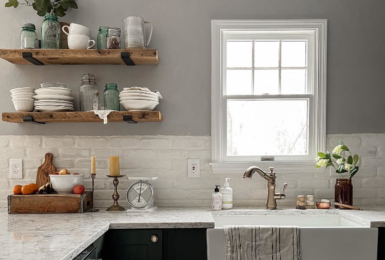 5 Open Kitchen Shelving Ideas Delta Faucet Blog